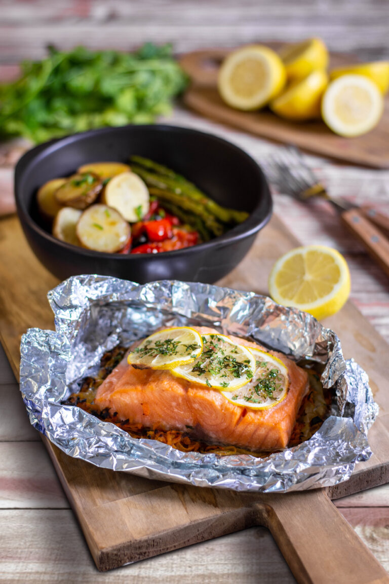 Salmon “En Papillote” With Butter Sauteed Vegetables Camanchaca Salmons